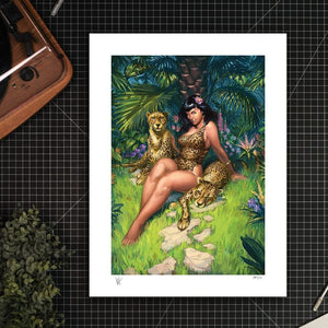 Jungle Bettie - Limited Edition Official Bettie Page Fine Art Print