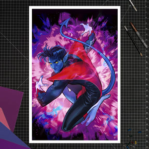 Nightcrawler - Limited Edition Official Marvel Comics Fine Art Print