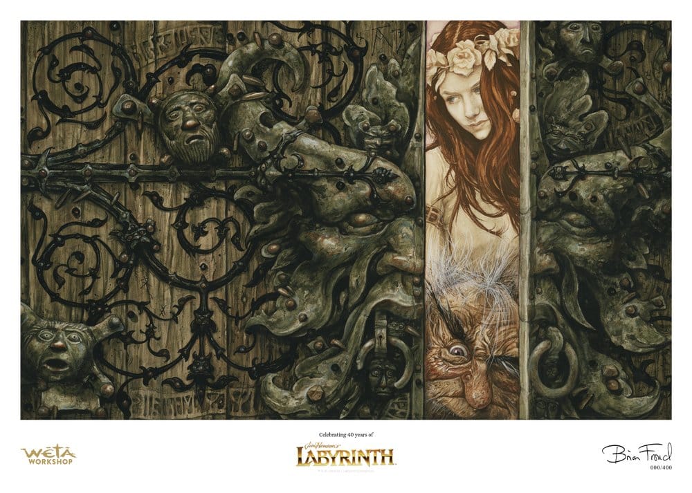 Labyrinth - Sarah and Hoggle Navigate the Labyrinth Official Weta Workshop Limited Edition Fine Art Print