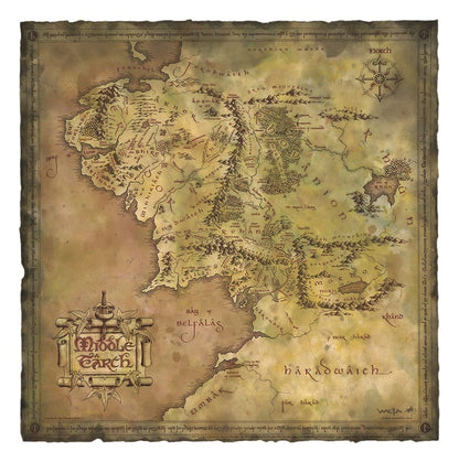 The Lord of the Rings - Parchment Map of Middle-earth Official Weta Workshop Fine Art Print
