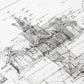 The Lord of the Rings - The Stable of Edoras Blueprint Official Weta Workshop Fine Art Print