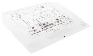 The Lord of the Rings - The Courtyard of Minas Tirith Blueprint Official Weta Workshop Fine Art Print
