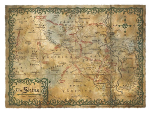 The Hobbit - Map of the Shire Official Weta Workshop Fine Art Print