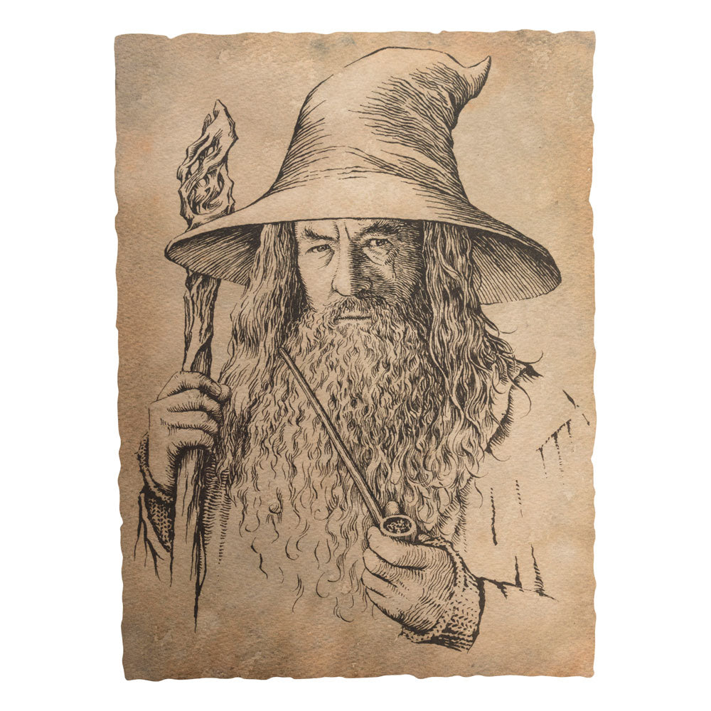 The Hobbit - Portrait of Gandalf the Grey Official Weta Workshop Fine Art Print