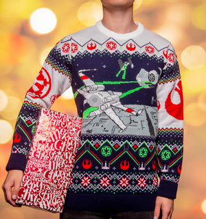 Star Wars X-Wing v TIE Fighter Christmas Jumper